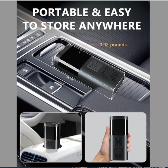 Digital Tire Inflator Portable Tire Compressor, Cordless Air Inflator LED Light - Picture 4 of 7